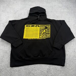 Online Ceramics SZA SOS North American Tour Hoodie Unisex 2XL Black Graphic Boxy